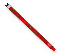 LEGAMI Erasable Gel Pen With 0.7 mm Tip - Refillable Erasing Pen - Red Ink - Red Design