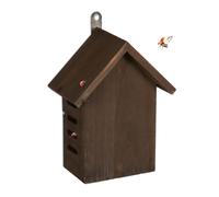 Ladybird house Insect Hotel Wildlife Box Dark Brown Untreated Wood Eco-friendly