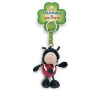 Key holder Talisminis ladybird 7cm red - Cuddly animal pendant with key ring for lanyard, key ring & key holder Lucky bag charm with message