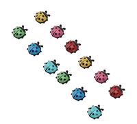 Ladybird Refrigerator Magnets Set of 12Pcs Mini Ladybirds Magnetic Ladybug Decoration Cute Cartoon Refrigerator Magnetic Decorative Fridge for Home Kitchen Cabinet Ornament