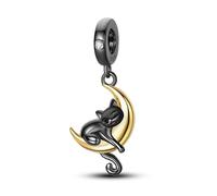 Ladybird Sea Shell Cat Moon Star Dog Music Chain Charm Bead Pendant 925 Sterling Silver Compatible With Pandora Charm Moments Bracelet