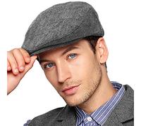 LADYBRO Mens Flat Cap Irish Cap - 90's Hat Grey Golf Hats Hunting Gatsby Accessories for Men