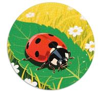 Ladybug 1000 Pieces Jigsaws Insect Round Jigsaw for Adults And Kids Cool Unique Challenge Games Scene Creative 1000pcs (67.5x67.5cm)