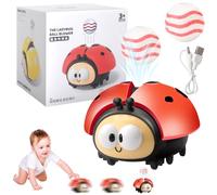 Ladybug Airball Toy Blowing Ball Toy,Interactive Ladybug Suspended Ball Game Cute Electronic Animal Educational Sensory Playset With Movable WingsWith 2 Balls USB Rechargeable fors Boys Girls