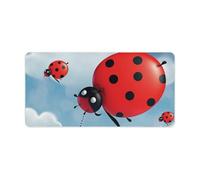 Ladybug and Cloud Keyboard Mat Large Gaming Mouse Pad, Anti-Slip Desk Mat for Desktop Desk Work/Home Writing Mat 11.8 * 23.6 Inches