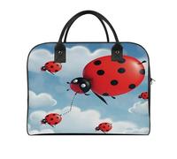 Ladybug And Cloud Laptop Tote Bag Casual Travel Handbag Multi Pocket Shoulder Bags for Work Travel