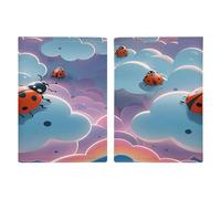 Ladybug And Cloud Passport Holder Leather Passport Wallet Cover Case Passport Protective Cover Cute Passport Book Holder Slim Credit Card Holder Travel Accessories for Women Men