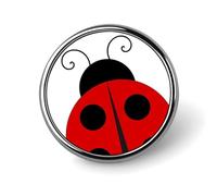 Ladybug Badges Pin, 2.5cm Exquisite Round Badge, Lightweight Button Badges for Women Men, Decorative Metal Circular Brooch Pins for Clothing Backpacks Hats Gifts