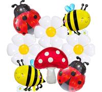 Ladybug Balloons Bee Balloons Daisy Love Bug Birthday Party Decorations Bumble Bee Decorations Lady Bug Birthday Party Decorations Love Bug Baby Shower Decorations Cottage Core Birthday Supplies