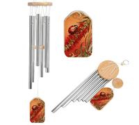 Ladybug Bottlebrush Spike Wind Chimes for Outside Memorial Tuned Outdoor Windchimes Large Garden Decor Wind Chime with Melodious Sound for Mom Dad Grandma Home Garden Patio Decor