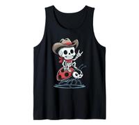 Ladybug Cowboy Skeleton Halloween Tank Top
