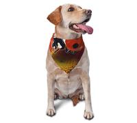 Ladybug Daisy Dog Bandana Pet Scarf Accessories for Small Medium Dogs Cats Photo Prop, Triangle Pet Bandanas Adjustable Puppy Bib Washable Dog Kerchief Puppy Neckerchief