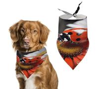 Ladybug Daisy Dog Bandana, Triangle Pet Scarf