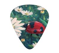 Ladybug Daisy - Guitar Picks-12 Pack Includes Thin, Medium & Heavy Gauges, Best Gift for Guitar Lovers