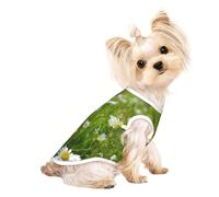Ladybug Daisy print Dog Clothes T Shirts for Small Dogs Breathable Puppy Kitten Dog Shirts for Pet Dogs Cats