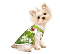 Ladybug Daisy print Dog Clothes T Shirts for Small Dogs Breathable Puppy Kitten Dog Shirts for Pet Dogs Cats
