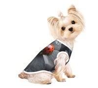 Ladybug Daisy print Dog Shirts for Small Dogs Stretchy T-Shirts Lightweight Tank Top Sleeveless Striped Vest