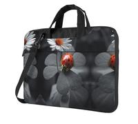 Ladybug Daisy Printed Waterproof Laptop Case Ultra-Thin Portable One-Shoulder Laptop Bag 600d Oxford 13in/14in/15.6in