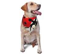 Ladybug Dog Bandana Pet Scarf Accessories for Small Medium Dogs Cats Photo Prop, Triangle Pet Bandanas Adjustable Puppy Bib Washable Dog Kerchief Puppy Neckerchief