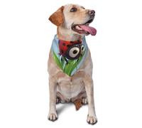 Ladybug Dog Bandana Pet Scarf Accessories for Small Medium Dogs Cats Photo Prop, Triangle Pet Bandanas Adjustable Puppy Bib Washable Dog Kerchief Puppy Neckerchief