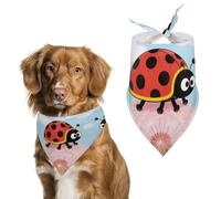 Ladybug Dog Bandana, Soft Breathable Pet Scarf, Personalized Dog Bib Kerchief for Small Medium Large Dogs Cats, Exquisite Pet Neckerchief for Daily Wear, Travel, Party