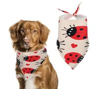 Ladybug Dog Bandana Triangle Dog Scarf Washable Adjustable Dog Bib Puppy Neckerchief Pet Bandana Pet Scarf Pet Triangle Scarf Handkerchief for Puppy Pet