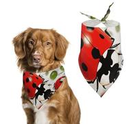 Ladybug Dog Bandanas, Lightweight and Breathable Triangle Pet Scarf,Soft and Comfortable Pet Bandana for Small Medium Large Breed.
