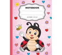 Ladybug Dreams Notebook College Ruled: Cute & Colorful Lined Journal Wide Ruled for Kids - 112 Pages, 7.5 × 9.25 in Writing Notebook for School, ... Notes, Schoolwork, Creative Writing & More