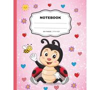 Ladybug Dreams Notebook College Ruled: Cute & Colorful Lined Journal Wide Ruled for Kids - 160 Pages, 8.25 × 11 in Writing Notebook for School, ... Notes, Schoolwork, Creative Writing & More