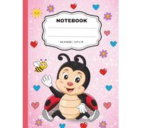 Ladybug Dreams Notebook College Ruled: Cute & Colorful Lined Journal Wide Ruled for Kids - 160 Pages, 8.25 × 11 in Writing Notebook for School, ... Notes, Schoolwork, Creative Writing & More