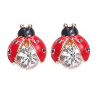 Ladybug Earring 1 Pair Realistic & Adorable Ladybird Stud Earrings Vibrant Decorative Alloy Stud Earrings for Women for Daily Wear, Travel, Photo & More, Style 3 Gifts for Women Stud Earrings for Wom