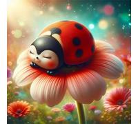 Ladybug Flower 500 Piece Jigsaw Puzzles for Adults and Kids, Impossible Puzzle, Jigsaws 500 pieces for adults Gifts, Difficult jigsaw puzzles for The Whole Family