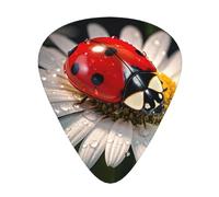 Ladybug Flower print Celluloid Guitar Plectrums for Acoustic Guitar Bass,Guitar Picks with Organizer Box