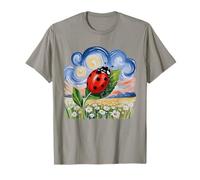 Ladybug Garden Leaf Wildflower Meadow Nature Lover T-Shirt