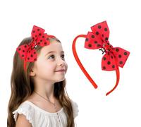 Ladybug Headbands Insect Headband Animal Hairband with Red Polka Dot Bow Cartoon Headwear Insect Cosplay Party Hair Hoop for Halloween Dress Up Party Ladybug Hair Accessories for Women Men 1Pcs