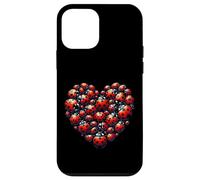 Ladybug Heart - Nature Lover's Artwork in Red & Black Case for iPhone 12 mini