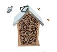 Ladybug Home - Wooden and Iron Pipe Pollinator Nest Outdoor Beehive Shelter for Butterflies | Robust Natural Habitat, Flower Attraction Box, Environmentally Friendly Ins