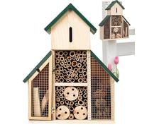 Ladybug House, Bee House for Garden, Wooden Hungable Ladybug Hotel, Ladybug Monkey Beehive Making Habitat, Garden Box Decoration, Multi Habitat House