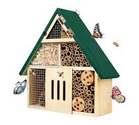 Ladybug House | Decorative Wooden Pollinator Habitat - Outdoor Pollinator House Ladybug Hotel - for Tree Backyard Orchard Balcony Terrace Courtyard Park Farm Forest