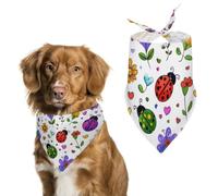 Ladybug Insects Pet Scarfs Adjustable Pet Scarf Dog Bandana | Triangle Bibs