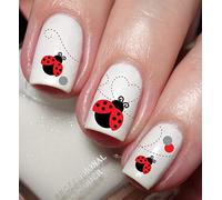 Ladybug Ladybird Beetles Bug Nail Art Decal Sticker