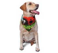 Ladybug Landscape Dog Bandana Pet Scarf Accessories for Small Medium Dogs Cats Photo Prop, Triangle Pet Bandanas Adjustable Puppy Bib Washable Dog Kerchief Puppy Neckerchief