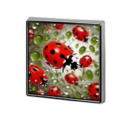 Ladybug Lapel Pin Fashion Brooch Pin Cute Button Badges Square Button Pins Enamel Pins Metal Pinback for Hat Shirt Clothing Bags Decoration