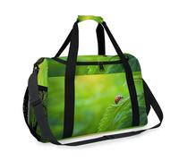 Ladybug Leaf Print Travel Duffel Bag for Girls Boys Women Men Ladybug Weekend Overnight Bag Shoulder Tote Luggage Handbag for Travel Sports Gym