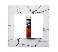 Ladybug Light Switch Cover Plates/Outlet Covers, Red and Black Insect Design for Spring Decor, Thermoplastic Wall Plates, Standard Size Double Rocker