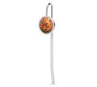 Ladybug Marigold Bloom Bookmark Metal Book Marks for Reading with Round Hanging Charm Reading Bookmarks Gifts Pretty and Increase Reading Interest for Women Men