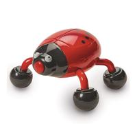 Ladybug Massager 19088 - Compact 5-Inch Handheld Massager with 4 Feet, On/Off Motor, Requires 2 AA Batteries