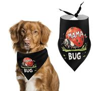 Ladybug Mom Mama Bug Dog Bandana Adjustable Pet Scarf Bib Cute Triangle Handkerchief for Dogs Cats Gifts