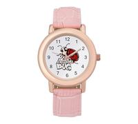 Ladybug Mom Mama Bug Women's Watches Analog Quartz Watch Wrist Watches PU Leather Strap Dress Watch