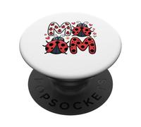 Ladybug Mom of The Birthday Girl Mothers Day Mama Bug PopSockets Adhesive PopGrip